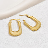 Stainless Steel U-Shaped Hip-hop Hoop Earrings RZ9370-5