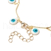 Handmade Textured Brass Bar Link Chains Bracelet Making AJEW-JB01150-28-3