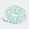 Electroplate Opaque Solid Color Glass Beads Strands EGLA-A034-P10mm-L09-2