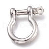 Tarnish Resistant 304 Stainless Steel D-Ring Anchor Shackle Clasps STAS-Z017-15P-1
