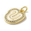 Brass Micro Pave Cubic Zirconia Pendants KK-K354-02G-U-2
