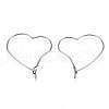 304 Stainless Steel Hoop Earring Findings STAS-S117-010B-01-2