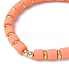 Polymer Clay Column Beaded Stretch Bracelets BJEW-JB09756-3