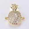 Brass Micro Pave Cubic Zirconia Links ZIRC-E135-05G-1