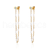 Stylish Stainless Steel Tassel Stud Earrings TQ2986-3-5