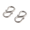 Non-Tarnish 304 Stainless Steel S-Hook Clasps STAS-L082-001P-02-2