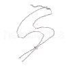 2Pcs 2 Colors Brass Slider Necklace Makings AJEW-JB01275-2