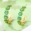 304 Stainless Steel Enamel Stud Earrings EJEW-S226-02G-03-1