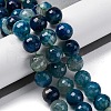 Natural Dragon Veins Agate(Dyed & Heated) Beads Strands G-K390-A07-01-1