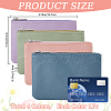 CRASPIRE 4Pcs 4 Colors Litchi Print PU Leather Zip Pouches ABAG-CP0001-06-2