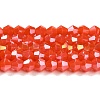 Opaque Solid Color Electroplate Glass Beads Strands EGLA-A039-P4mm-B03-1