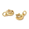 Rack Plating Brass Micro Pave Cubic Zirconia Pendants KK-K377-68G-2