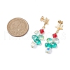 304 Stainless Steel with Glass Stud Dangle Earring EJEW-TA00530-3