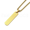 Vacuum Plating 201 Stainless Steel Pendant Necklaces for Man NJEW-Q336-03E-G-1