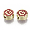Alloy Enamel Beads X-ENAM-S122-028G-NR-2