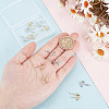 HOBBIESAY 12Pcs 2 Colors Brass Rhinestone Pendants KK-HY0003-75-3