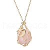 304 Stainless Steel Empty Macrame Pouch Star Moon Pendant Cable Chain Necklace Making NJEW-JN05277-02-2