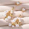 Brass Dangle Stud Earrings EJEW-R014-06G-2