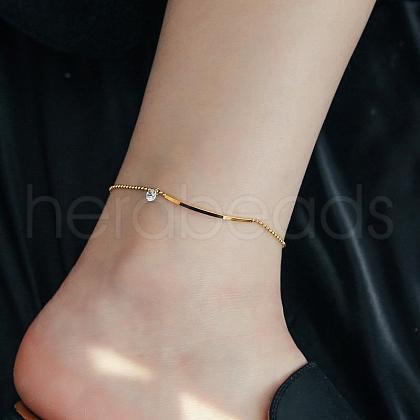 Stainless Steel Charm Anklets for Women WG18C2B-21-1