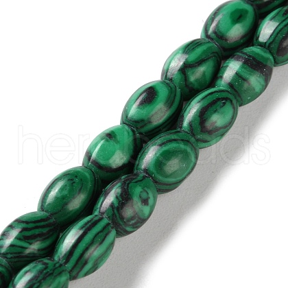 Synthetic Malachite Beads Strands G-I369-B19-01-1