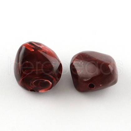 Nuggets Imitation Gemstone Acrylic Beads OACR-R044-01-1