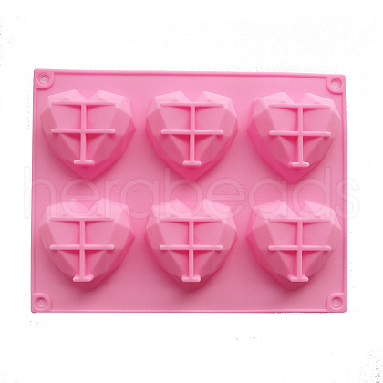 Food Grade Silicone Heart-shaped Molds Trays BAKE-PW0001-065B-1