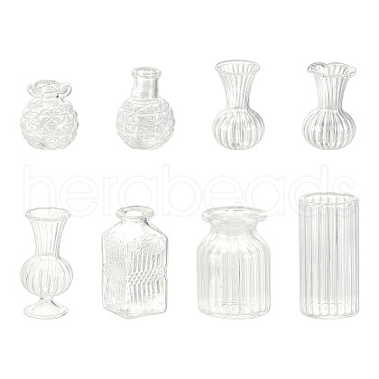 GOMAKERER 8Pcs 8 Styles Glass Vase AJEW-GO0001-74-1