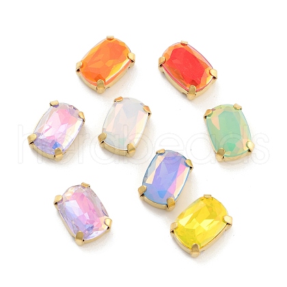 Rectangle Opal Sew On Rhinestones RGLA-G024-03A-G-1