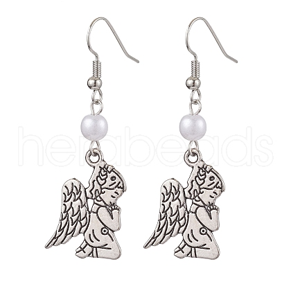 Tibetan Style Alloy Dangle Earrings EJEW-JE05956-01-1