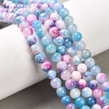 Natural Dyed Persian Jade Gemstone Bead Strands G-R271-6mm-XP19-1
