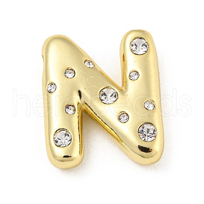 Brass Micro Pave Clear Cubic Zirconia Pendants KK-E093-04G-N-1