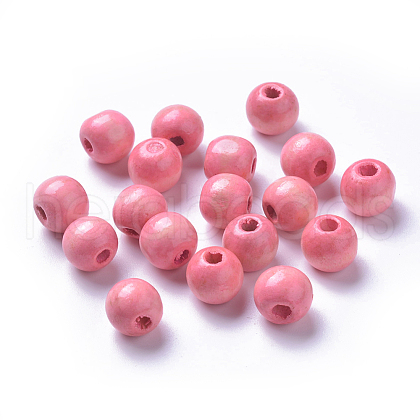 Dyed Natural Wood Beads X-WOOD-Q006-12mm-07-LF-1