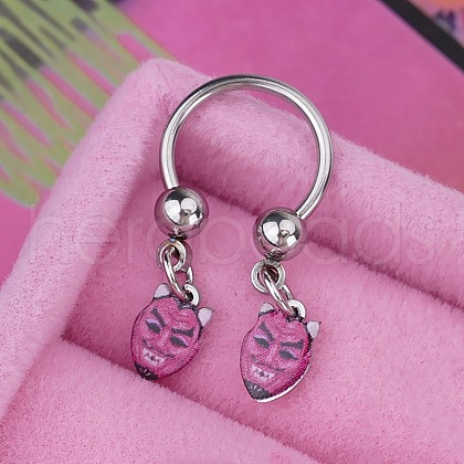 316L Stainless Steel Hoop Nose Rings WGEE114-14-1