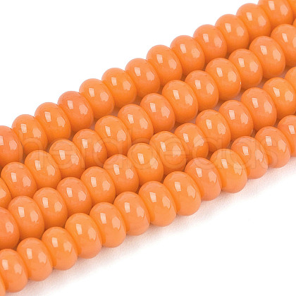 Opaque Spray Painted Glass Beads GLAA-ZX008-4mm-18L-1