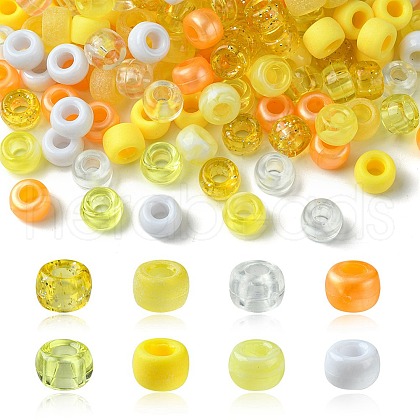 8 Styles Plastic Pearlized Beads KY-FS0001-21B-1