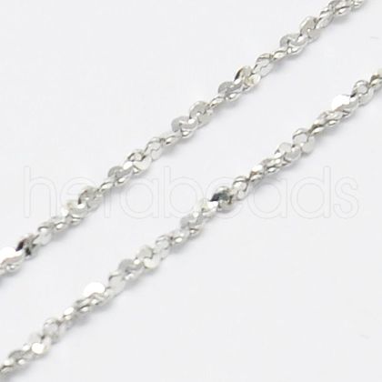 Anti-Tarnish Rhodium Plated 925 Sterling Silver Necklaces STER-E008-2A-1