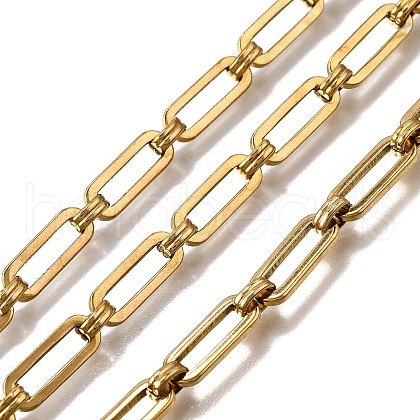 Ion Plating(IP) 304 Stainless Steel Rectangle Link Chains CHS-S012-26G-B-1