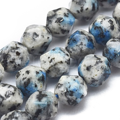 Natural K2 Stone/Raindrop Azurite Beads Strands G-K303-B17-10mm-1