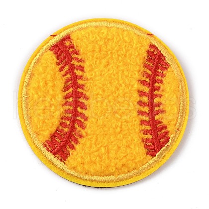 Sports Ball Theme Computerized Towel Fabric Embroidery Iron on Cloth Patches PATC-WH0007-23A-1