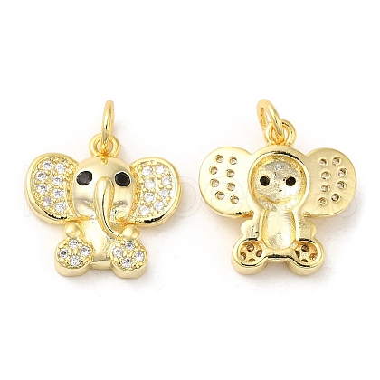 Brass with Cubic Zirconia Pendants KK-K332-27G-1