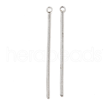Non-Tarnish 201 Stainless Steel Snake Chain Tassel Big Pendants STAS-I695-01P-1