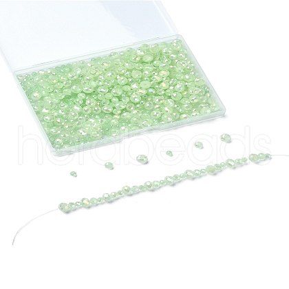 Electroplate Glass Beads Strands EGLA-YW0003-18F-1