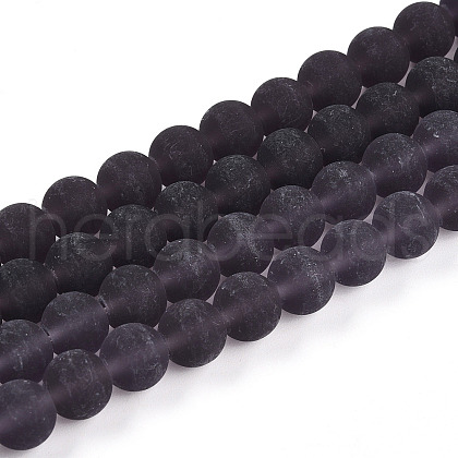 Transparent Glass Beads Strands GLAA-T032-T8mm-MD03-1