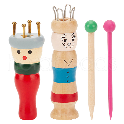  Wooden Spool Knitting Loom DIY-NB0010-82-1