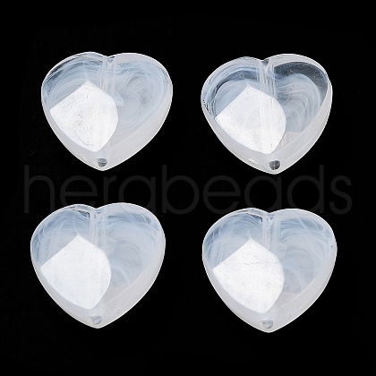 Transparent Acrylic Imitation Shell Beads OACR-P018-01-1
