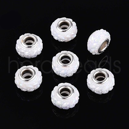 Opaque Resin European Beads RESI-T057-29M-1