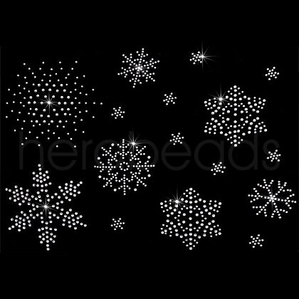 Glitter Hotfix Glass Rhinestone DIY-WH0175-33-1