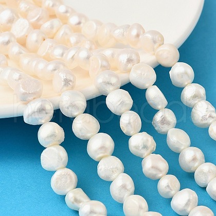 Natural Cultured Freshwater Pearl Beads Strands PEAR-P064-19K-03B-1