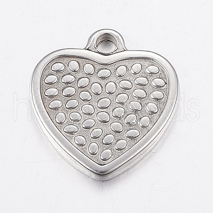 Non-Tarnish 304 Stainless Steel Textured Pendants STAS-G172-39P-1
