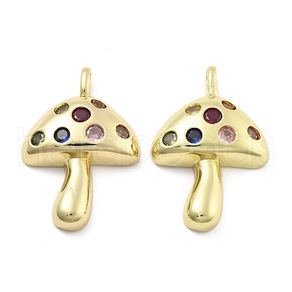 Brass Micro Pave Cubic Zirconia Pendants KK-U060-24G-1